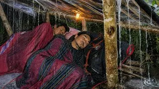 Thumbnail: 7 Days Building Bushcraft Shelters in Heavy Rain, Thunderstorm & Lighting‼️Bushcraft with My Friend