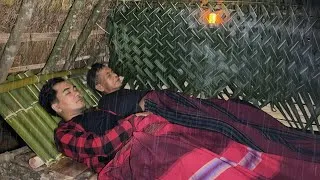Thumbnail: 3 Days Father & Son Build Bushcraft Shelter in Heavy Rain Using Wood and Wild Grass‼️
