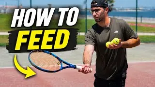 Thumbnail: How to Feed a Tennis Ball (Beginner vs Pro)