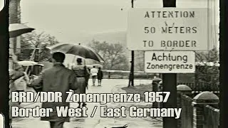 Thumbnail: Staatsgrenze Hessen/Thüringen 1957 - Zonengrenze - Border - Vacha - Wahlhausen- Werra - BGS