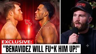 Thumbnail: “WHO WINS?!” Caleb Plant PREDICTS Canelo Alvarez vs David Benavidez! 🔥🥊