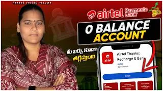 Thumbnail: Airtel Payments Bank Account Opening 2026 | Step-by-Step Process in Telugu | Zero Balance 2026