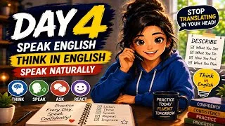 Thumbnail: Day 4 | Fluently Speaking Challenge | Think in English & Speak Naturally