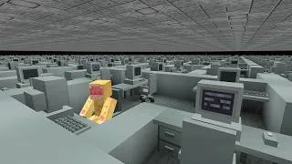 Thumbnail: I turned Minecraft into an office job
