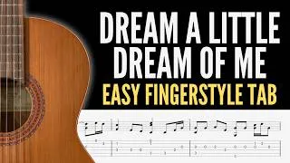 Thumbnail: Dream a Little Dream of Me Fingerstyle Guitar Tutorial + TAB (Easy Version)
