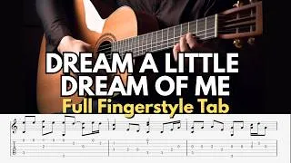 Thumbnail: Dream a Little Dream of Me Fingerstyle Guitar Tutorial + TAB (Full Version)