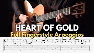 Thumbnail: Heart of Gold Fingerstyle Arpeggio Playalong + TAB (Full Version)