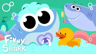 Thumbnail: The Baby In The Bath | Kids Bath Time Routine Song | Finny The Shark