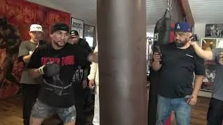 Thumbnail: TEOFIMO LÓPEZ PUNISHING THE HEAVY BAG, SENDS POWER SHOTS IN PREP FOR ROLLY ROMERO  