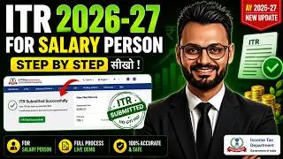 Thumbnail: ITR Filing 2026-27 for Salary Person | Step by Step ITR-1 Return Filing AY 2026-27 (Live Demo)