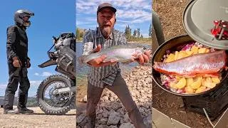 Thumbnail: High Wilderness Peaceful Lake Catch & Cook Fishing! Camping Solitude Firebox HEX-STOVE Steak & Eggs!