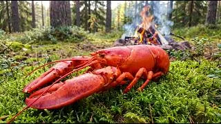 Thumbnail: Flambéing a Whole Lobster on Raw Campfire Flames [ASMR]