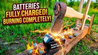 Thumbnail: What Happens When You Damage a FULLY CHARGED Battery 18650? Extreme fire Test!