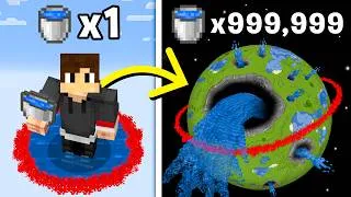 Thumbnail: Minecraft, But Flooding = World Size