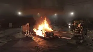 Thumbnail: New EV Fire Research Guides Firefighter Response Tactics
