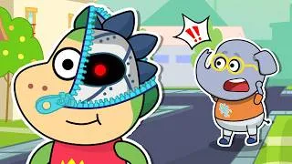 Thumbnail: 😲Who is the Real Spike?!  🤖Robot Spike Mix-Up 🛡️ Stay Safe 🔥 Fire Spike Kids Stories