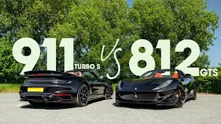 Thumbnail: FERRARI 812 GTS vs PORSCHE 911 Turbo S: Which Is the ULTIMATE Convertible Supercar?