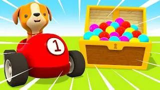 Thumbnail: A treasure hunt for little cars and a puppy.