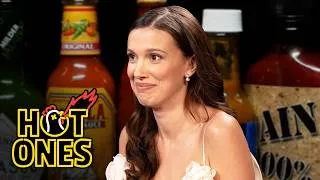 Thumbnail: Millie Bobby Brown Petitions Da Bomb While Eating Spicy Wings | Hot Ones