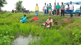 Thumbnail: Fishing Video || Expert grandfather showed the villagers the proper way to catch fish from the canal
