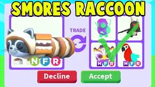 Thumbnail: Trading NEON SMORES RACCOON in Adopt Me!