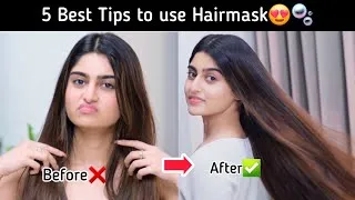 Thumbnail: 5 Best Hair-mask Tips for Healthy & Shiny hair😍🫧 #haircare #hairtips