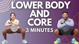 Thumbnail: 3 MINS LOWER BODY & CORE WORKOUT | NO EQUIPMENT HOME WORKOUT