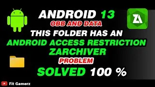 Thumbnail: This Folder Has An Android Access Restriction Problem Solved 100% | ZArchiver | Android 13