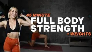 Thumbnail: 45 MIN FULL BODY STRENGTH WORKOUT | CONNECT & GET STRONGER | FULL BODY BURN | with Weights
