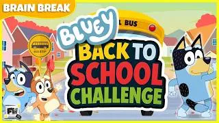 Thumbnail: 🎒 Bluey’s CRAZY Back-to-School Challenge! 🐾 (Can You Keep Up?) | Fitness Challenge
