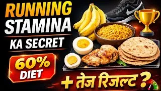 Thumbnail: Diet for Running Stamina  💪 | 60% Diet Se Banta Hai Stamina | Desi Runner Guide