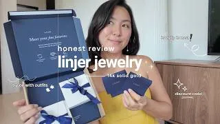 Thumbnail: brutally honest linjer jewelry review | 14k solid gold necklace & earrings | is it worth it?