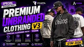 Thumbnail: Premium Unbranded Clothing FiveM V2 |FiveM Clothing Pack Roleplay Pack | RP Clothing Pack GTAV 2026