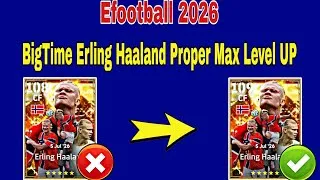 Thumbnail: How To Train 109 Erling Haaland In Efootball 2026 | Haaland Max Level Efootball 2026