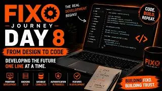 Thumbnail: FIXO Journey Day 8 | Turning Design into Code 💻 | Building Our Startup