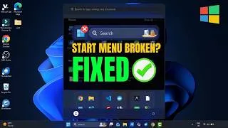 Thumbnail: Windows 11 Start Menu Not Working? FIX IT NOW!