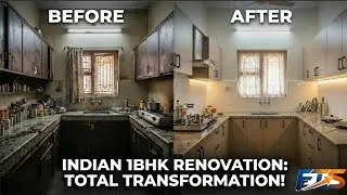 Thumbnail: Old 1BHK Flat Renovation Before After | Low Budget Indian Home Interior Transformation