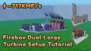 Thumbnail: Firebox Dual Large Turbine Setup Tutorial | Industrialist Roblox