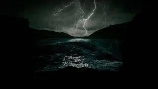 Thumbnail: Sleep to Strong Ocean Rainstorm and Non-Stop Thunder | Dimmed Screen Nature Sounds for Sleeping