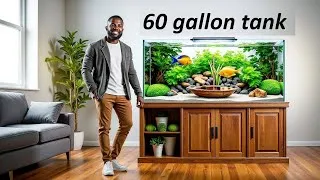 Thumbnail: Unveiling the Ultimate 60 Gallon Aquarium Setup: Transform Your Space with Stunning Aquatic Life!