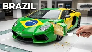 Thumbnail: Flag Cake Sports Car Cutting 🍰🚗 | Most Satisfying Country Cake Cars ASMR Compilation#viralvideo 