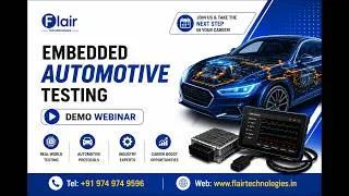 Thumbnail: Embedded Automotive Testing Demo Webinar | CAN, LIN, CANoe, CAPL | Flair Technologies