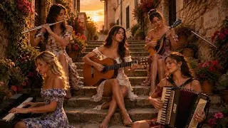 Thumbnail: Golden Glow of Spello | Relaxing Flamenco-Italian Fusion with Mandolin, Piano, Accordion & Flute