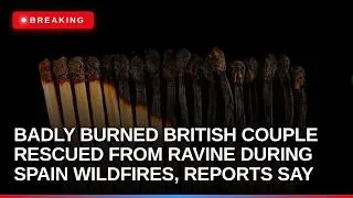 Thumbnail: Badly burned British couple rescued from ravine during Spain wildfires, reports say