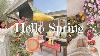 Thumbnail: HELLO SPRING 🧺🌼🌱 gardening, flower crafting, patio refresh & sunshine!