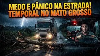 Thumbnail: MEDO E PÂNICO Á NOITE NA ESTRADA DO MATO GROSSO: Árvore Caída, Pista um Sabão e Sem Sinal!