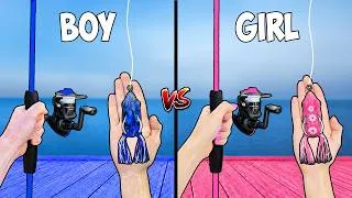 Thumbnail: Boys vs Girls Fishing Challenge