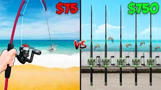 Thumbnail: $75 vs $750 Saltwater Budget Fishing Challenge