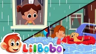 Thumbnail: Flood Song - Rain Rain Go Away | Little BoBo Nursery Rhymes - FlickBox Kids
