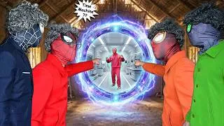 Thumbnail: Young 8 Spider-Man’s Parents Bros vs Time Machine || RED Travels Through Time To Change Everything !